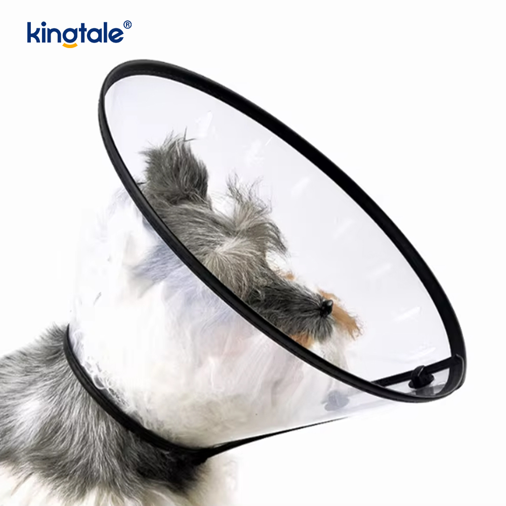 قلاده بازیابی حیوان خانگی نرم قابل تنظیم Kingtale برای سگ گربه مخروط پلاستیکی شخصی و شخصی سازی شده پلاستیکی جامد
