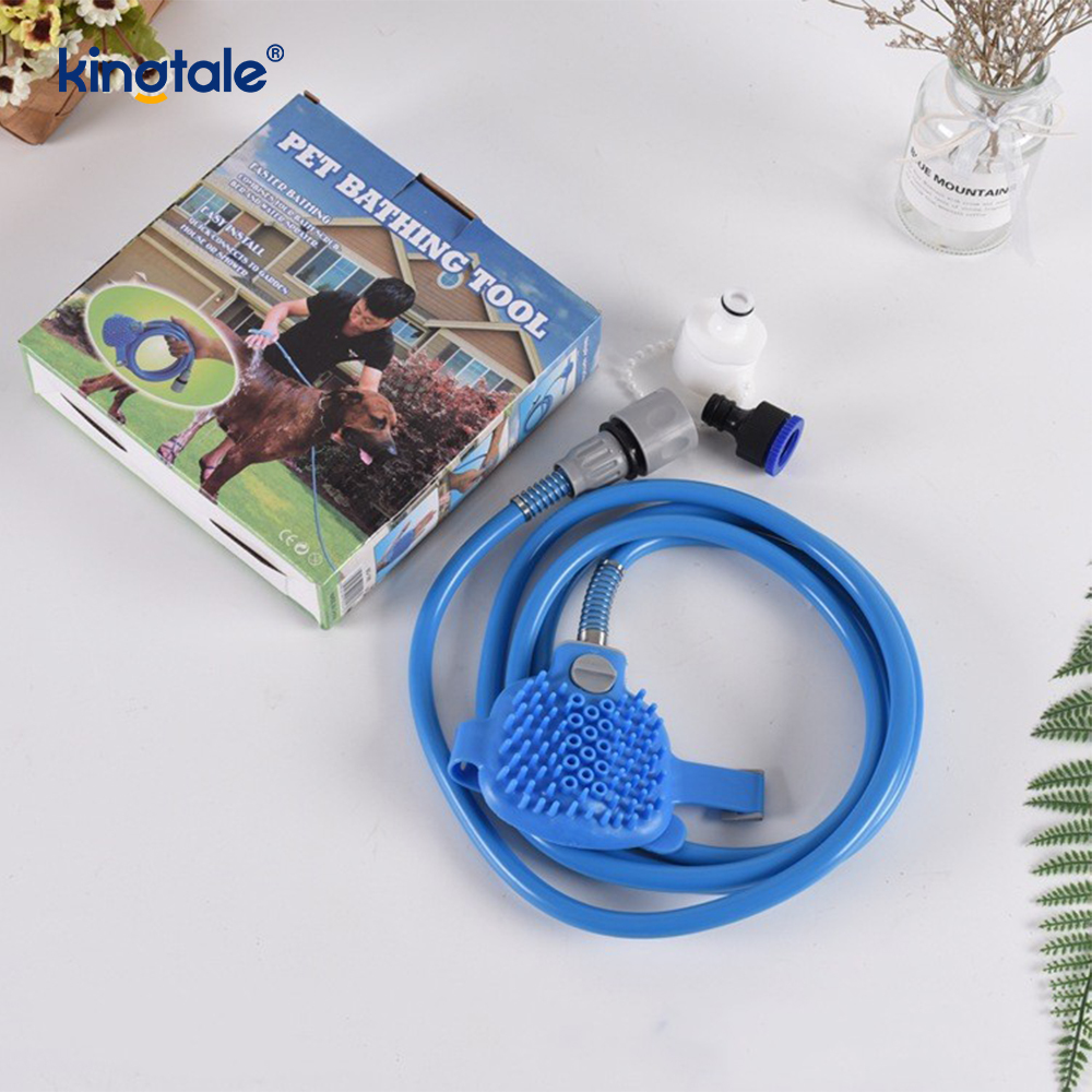 اتصال دوش سگ اسپری دوش حیوانات خانگی برای حمام کردن حیوانات خانگی و شیر انحراف شستشوی سگ با دست