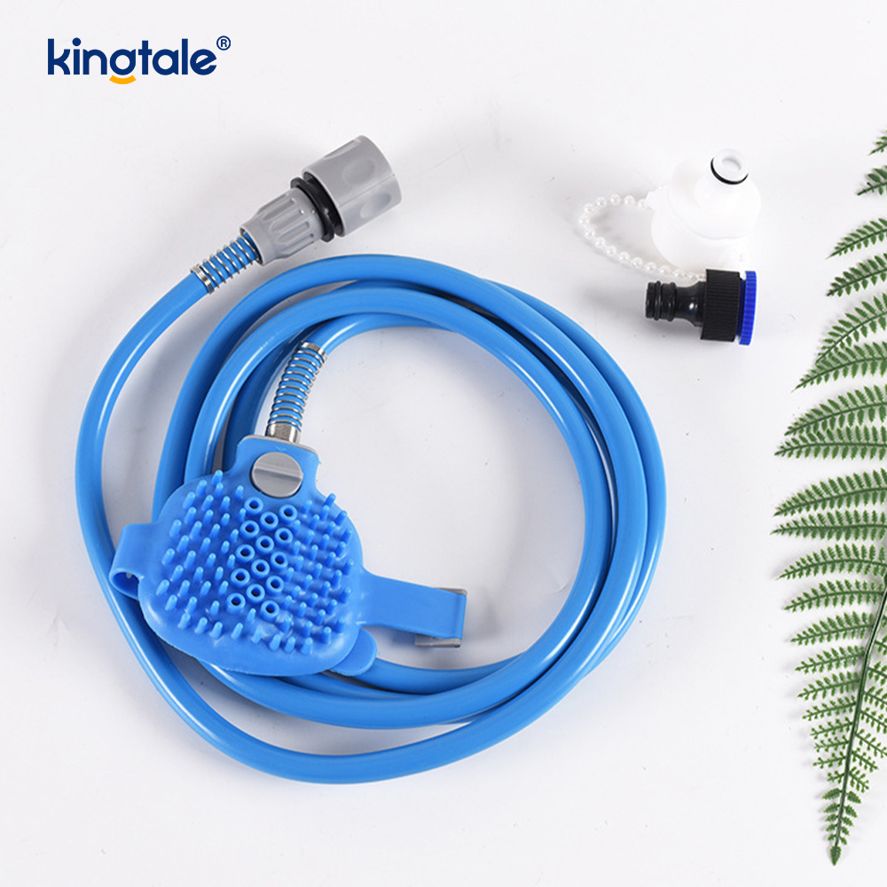 اتصال دوش سگ اسپری دوش حیوانات خانگی برای حمام کردن حیوانات خانگی و شیر انحراف شستشوی سگ با دست