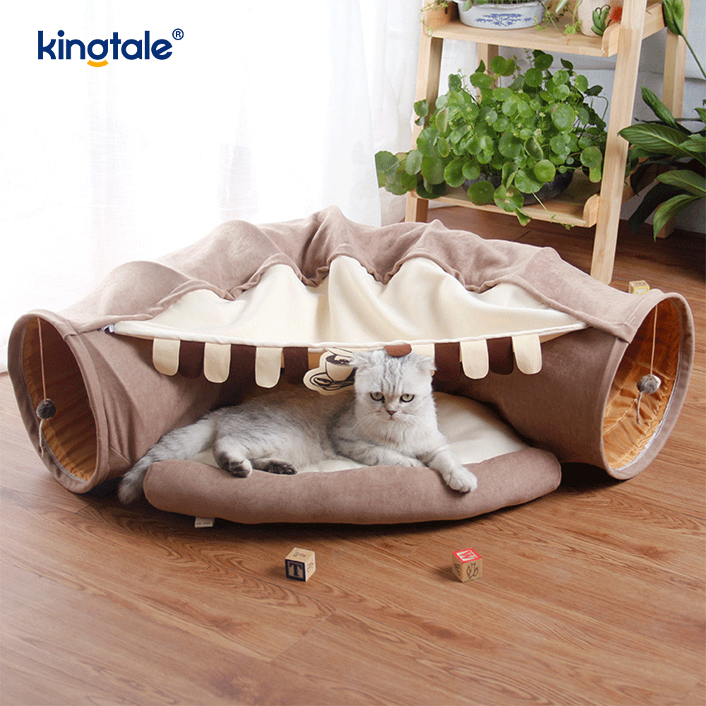 تونل تاشو گربه بازی تعاملی Toy Maze Cat House Tunnels Indoor