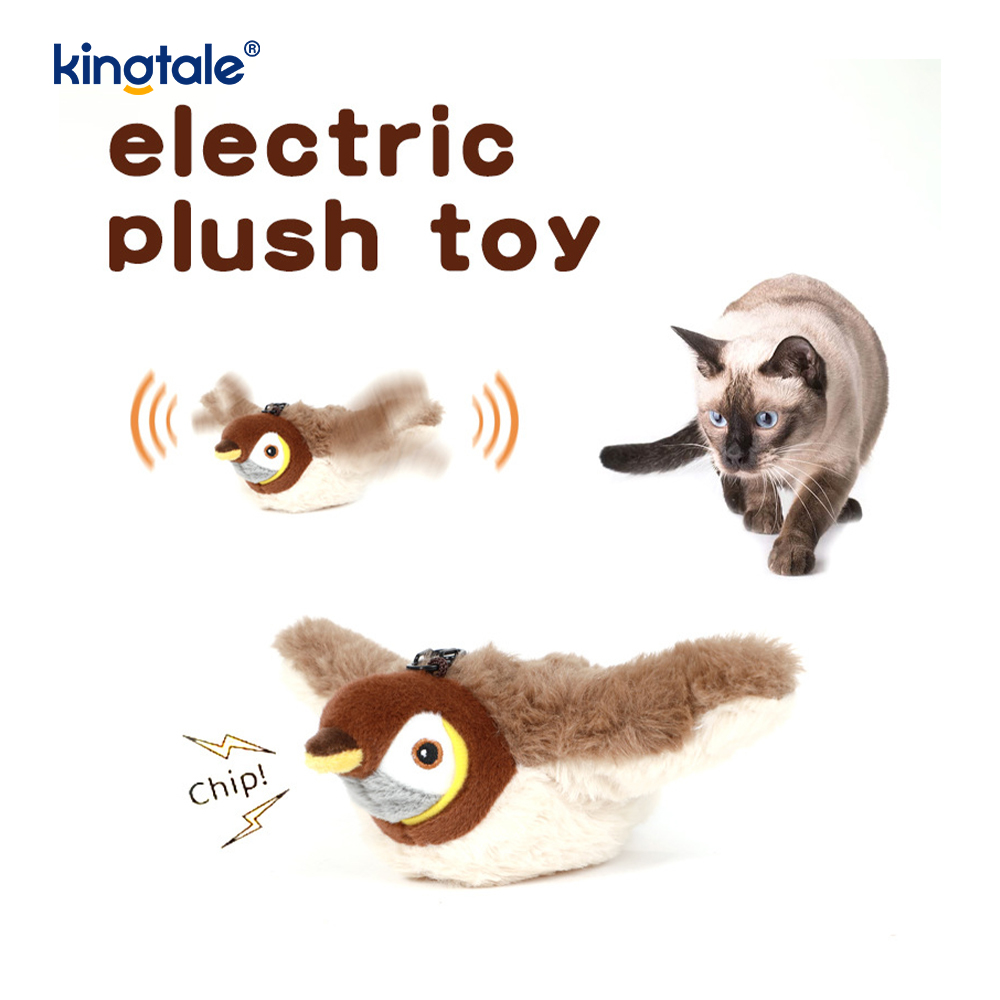 اسباب بازی مخمل دار شبیه سازی شده Sparrow Pet برای همه نژادها Cat Kicker Catnip Toys Sparrow