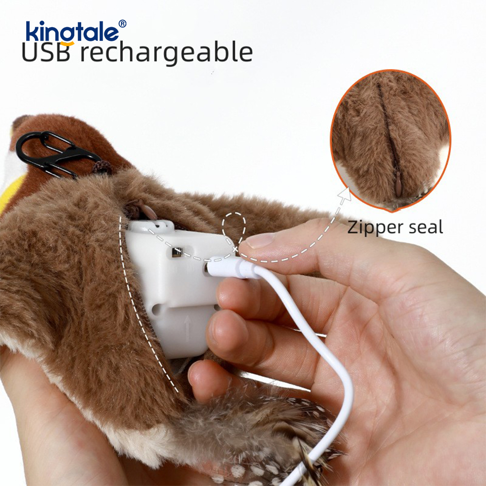 اسباب بازی مخمل دار شبیه سازی شده Sparrow Pet برای همه نژادها Cat Kicker Catnip Toys Sparrow