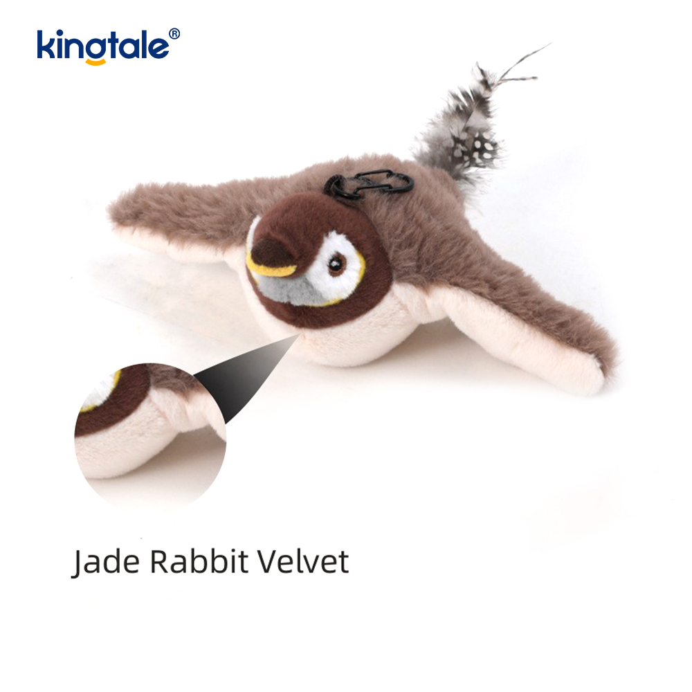 اسباب بازی مخمل دار شبیه سازی شده Sparrow Pet برای همه نژادها Cat Kicker Catnip Toys Sparrow