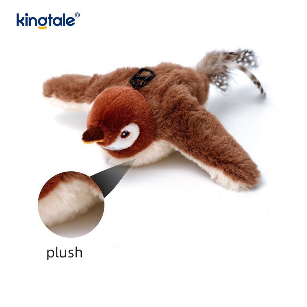 اسباب بازی مخمل دار شبیه سازی شده Sparrow Pet برای همه نژادها Cat Kicker Catnip Toys Sparrow