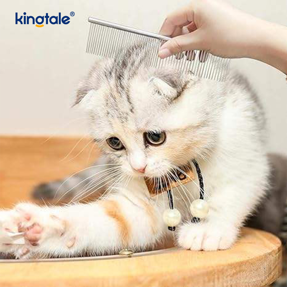 شانه های نظافتی سگ از جنس استنلس استیل برای نظافت، شانه گربه فلزی برای از بین بردن گره ها و گره ها